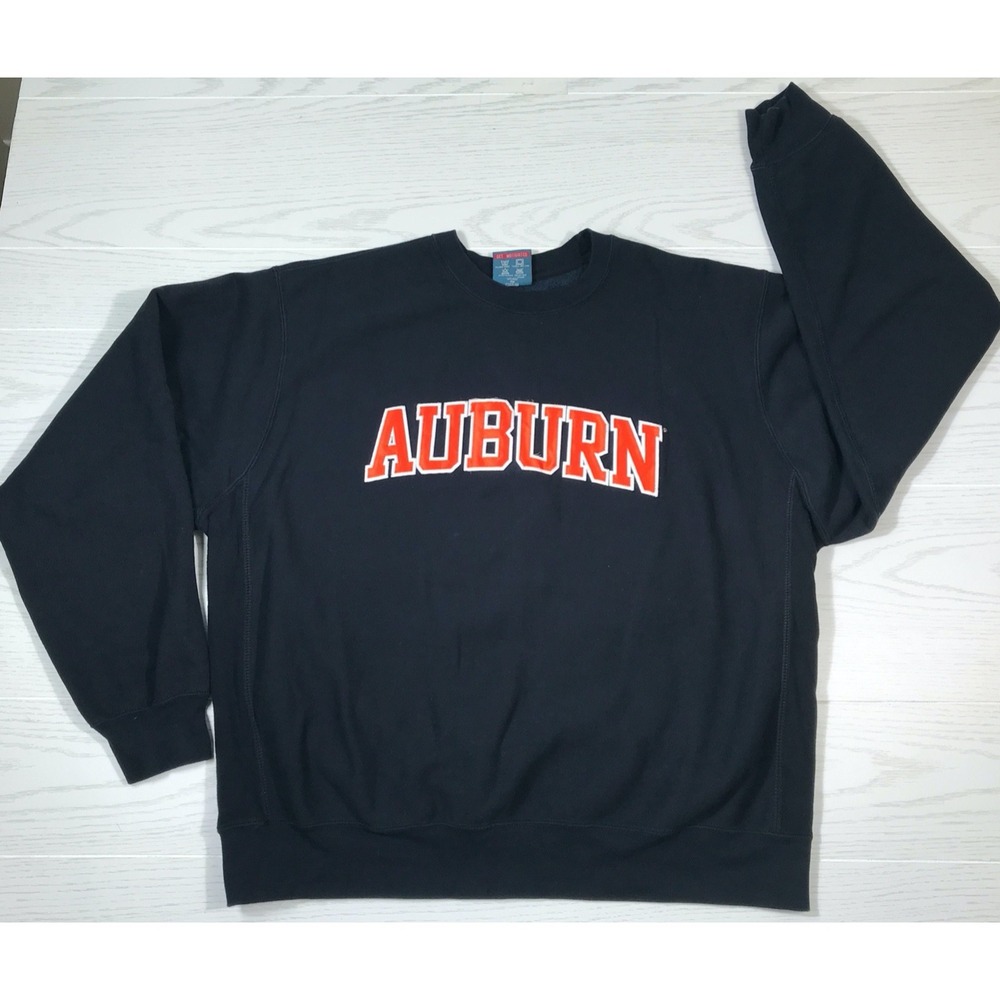 Vintage Auburn Tigers Sweatshirt Men XL Blue MV Sport Pro-Weave Crewneck Sports